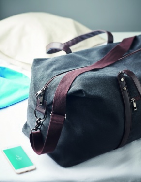 Logo trade promotional products picture of: Weekend bag in canvas 450gr/m²